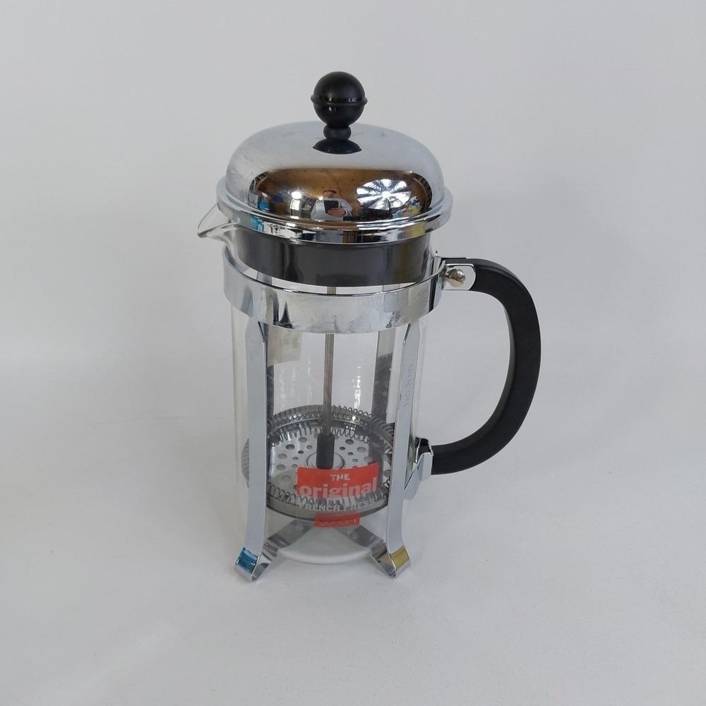 BODUM Glass French Press Coffee Maker - 8-Cup Capacity, Glass & Stainless Chrome